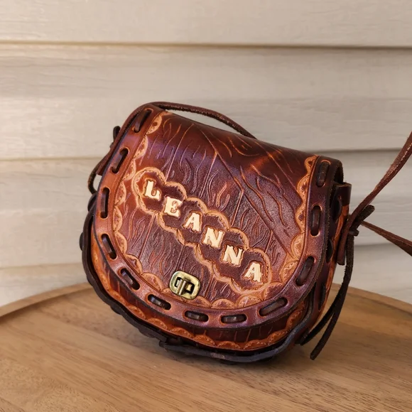 Handmade Leanna leather mini shoulder bag
